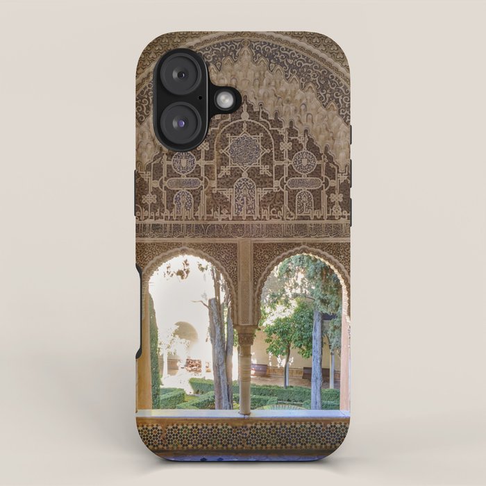 Lindaraja oriel. The Alhambra palace. Granada. Spain. Medium format, Film iPhone Case Gallery Image 1