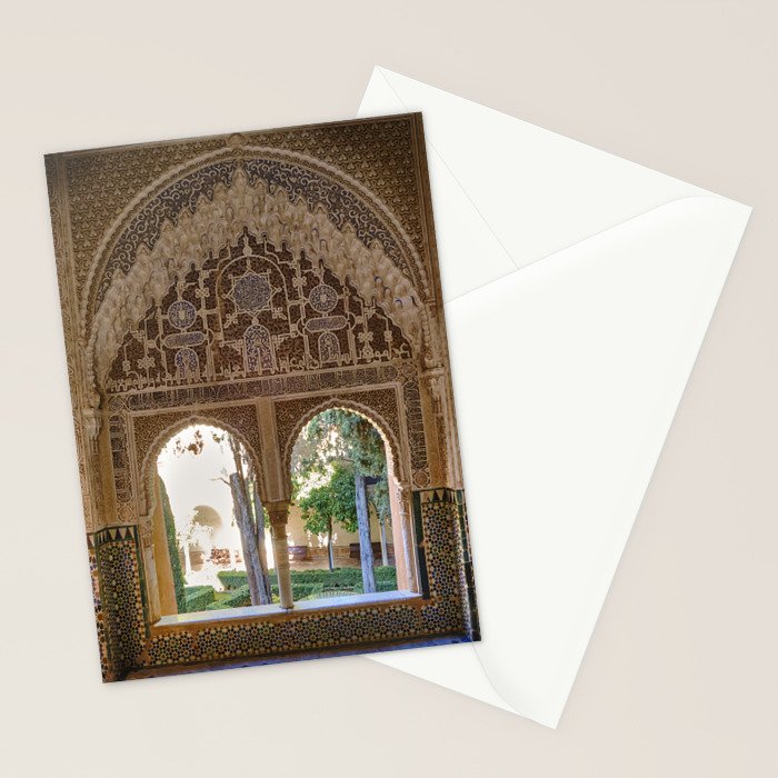 Lindaraja oriel. The Alhambra palace. Granada. Spain. Medium format, Film Stationery Card Gallery Image 2