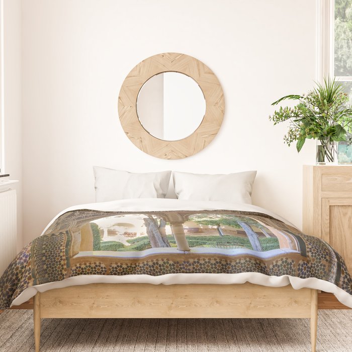 Lindaraja oriel. The Alhambra palace. Granada. Spain. Medium format, Film Duvet Cover Gallery Image 3