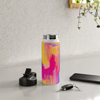 Summer Pink Pastel Abstract  Water Bottle Gallery Image 4