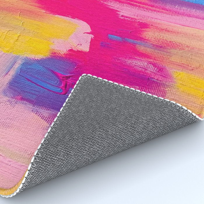 Summer Pink Pastel Abstract  Rug Gallery Image 4