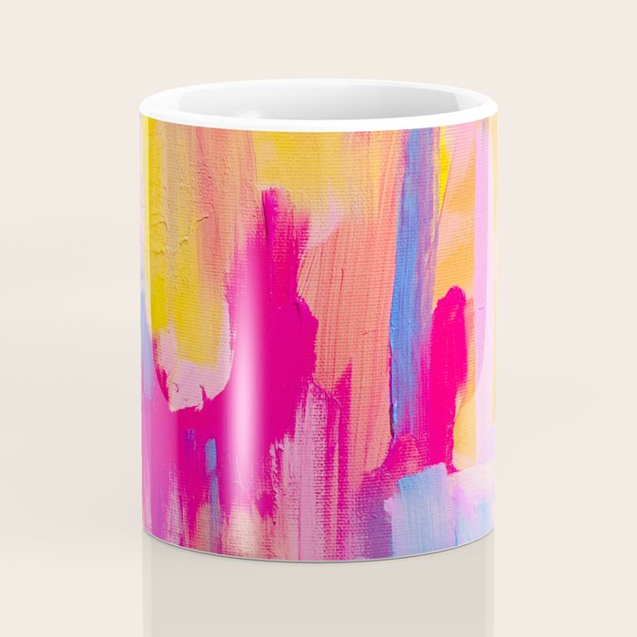 Summer Pink Pastel Abstract  Coffee Mug Gallery Image 4