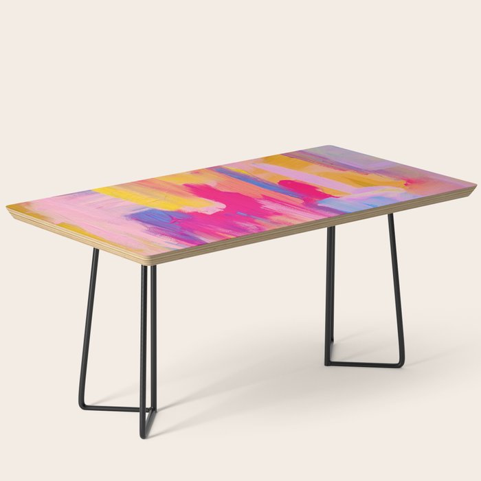 Summer Pink Pastel Abstract  Coffee Table Gallery Image 1
