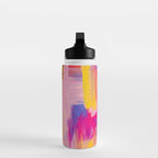 Summer Pink Pastel Abstract  Water Bottle Gallery Image 3