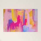 Summer Pink Pastel Abstract  Welcome Mat Gallery Image 1