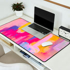 Summer Pink Pastel Abstract  Desk Mat Gallery Image 2
