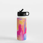 Summer Pink Pastel Abstract  Water Bottle Gallery Image 1