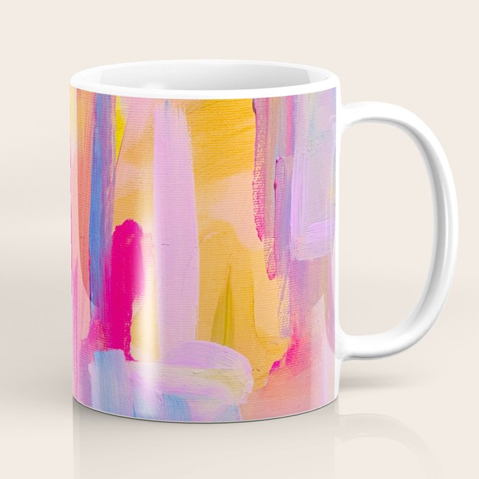 Summer Pink Pastel Abstract  Coffee Mug Gallery Image 1
