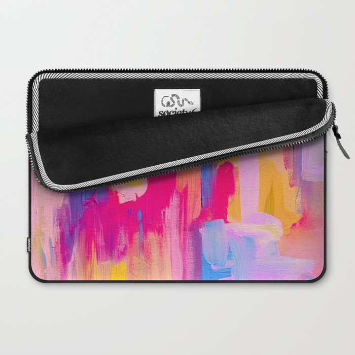 Summer Pink Pastel Abstract  Laptop Sleeve Gallery Image 2