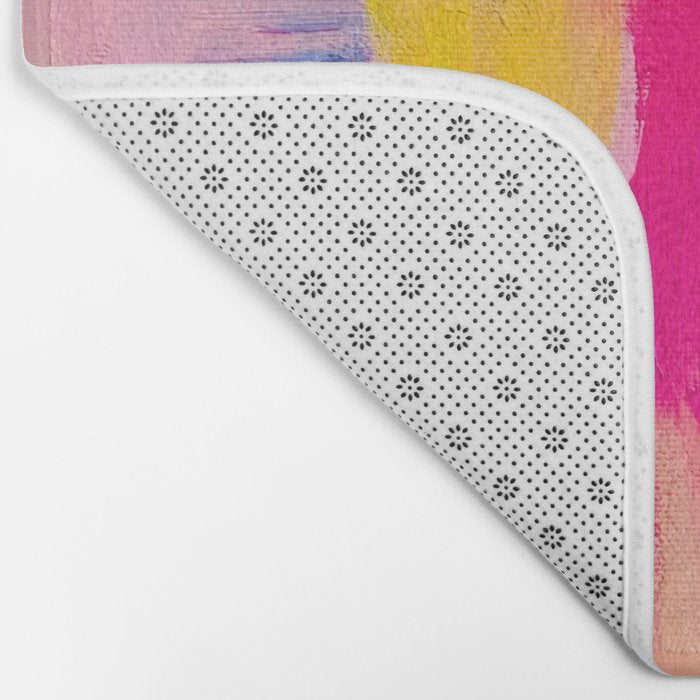 Summer Pink Pastel Abstract  Bath Mat Gallery Image 2