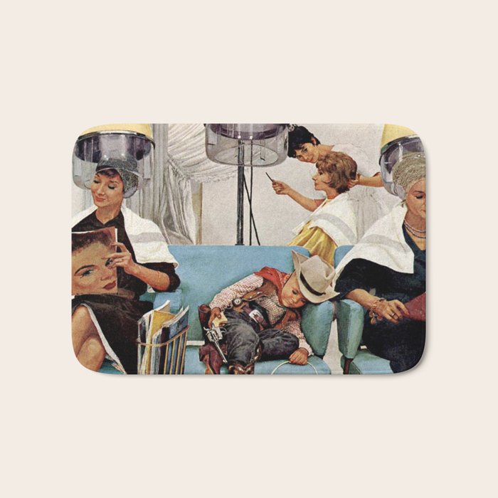 Retro Beauty Salon Bath Mat Gallery Image 1