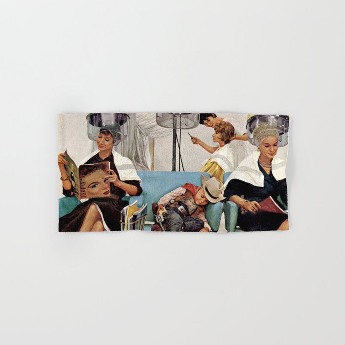 Retro Beauty Salon Bath Towel Gallery Image 1