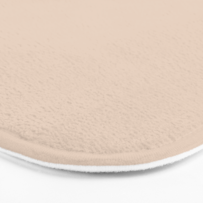 Pale Neutral Blush Buff Cream Solid Bath Mat Gallery Image 3