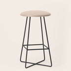 Pale Neutral Blush Buff Cream Solid Stool Gallery Image 1