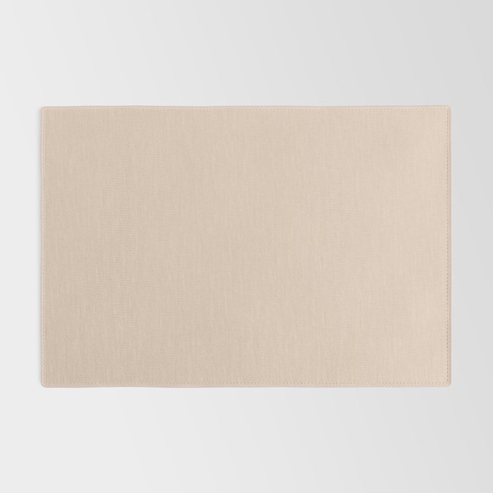 Pale Neutral Blush Buff Cream Solid Rug Gallery Image 2