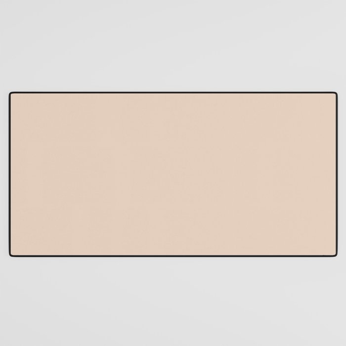 Pale Neutral Blush Buff Cream Solid Desk Mat Gallery Image 3
