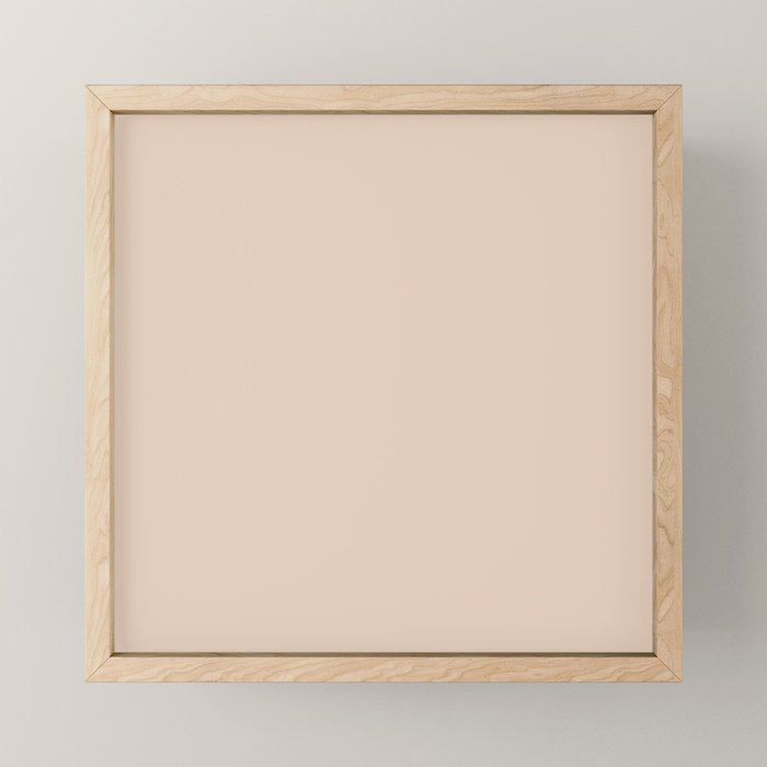 Pale Neutral Blush Buff Cream Solid Mini Art Print Gallery Image 1