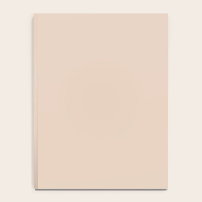 Pale Neutral Blush Buff Cream Solid Notebook Gallery Image 4