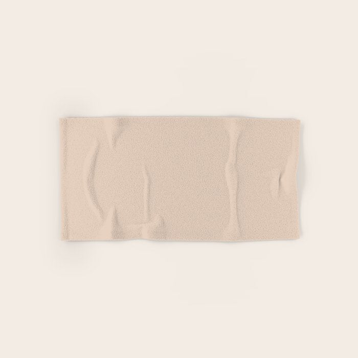 Pale Neutral Blush Buff Cream Solid Towels Gallery Image 1