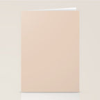 Pale Neutral Blush Buff Cream Solid Stationery Card Gallery Image 2