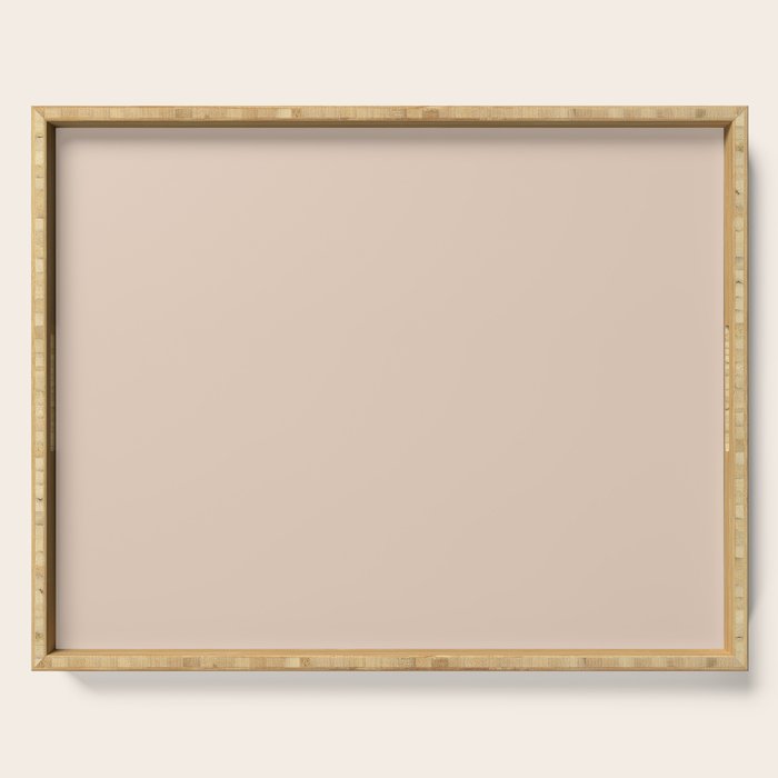 Pale Neutral Blush Buff Cream Solid Serving Tray Gallery Image 1