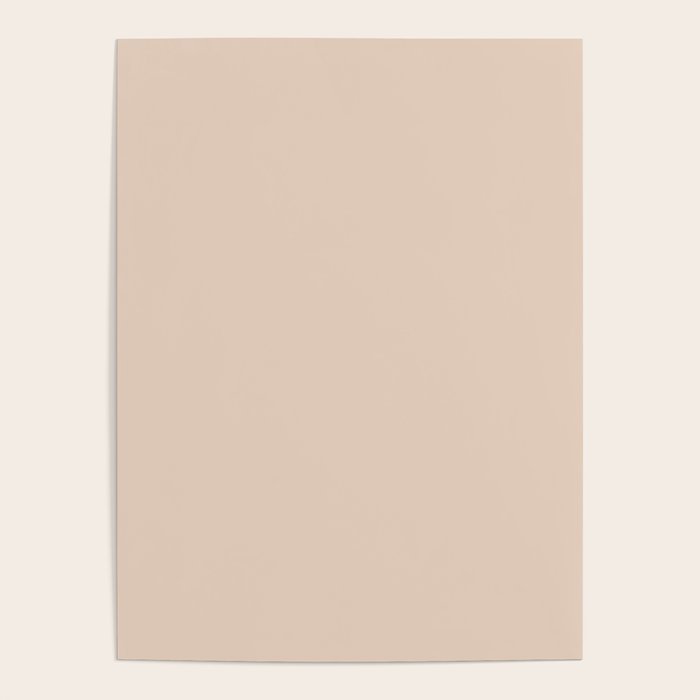 Pale Neutral Blush Buff Cream Solid Poster Gallery Image 4