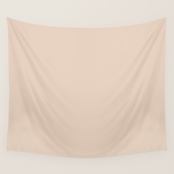 Pale Neutral Blush Buff Cream Solid Wall Tapestry Gallery Image 4