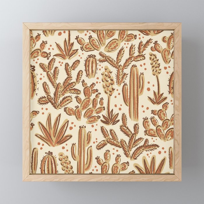 Cactus Desert - gold and copper Mini Art Print Gallery Image 1