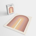 Gradient Arch VII Earthy Pastel Mid Century Modern Rainbow Jigsaw Puzzle Gallery Image 2