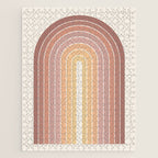 Gradient Arch VII Earthy Pastel Mid Century Modern Rainbow Jigsaw Puzzle Gallery Image 1