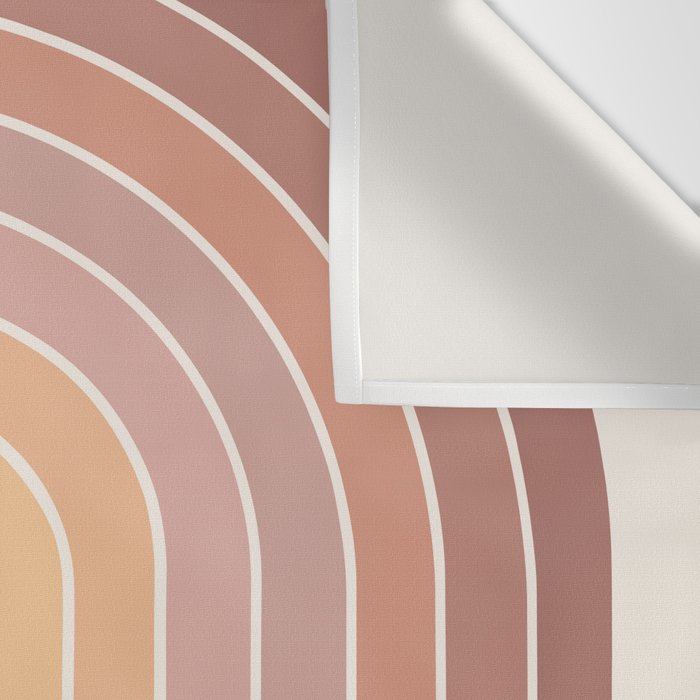 Gradient Arch VII Earthy Pastel Mid Century Modern Rainbow Wall Tapestry Gallery Image 3