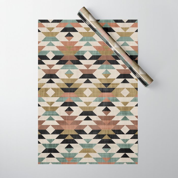 Southwestern Pattern, Boho Prints Wrapping Paper Gallery Image 1