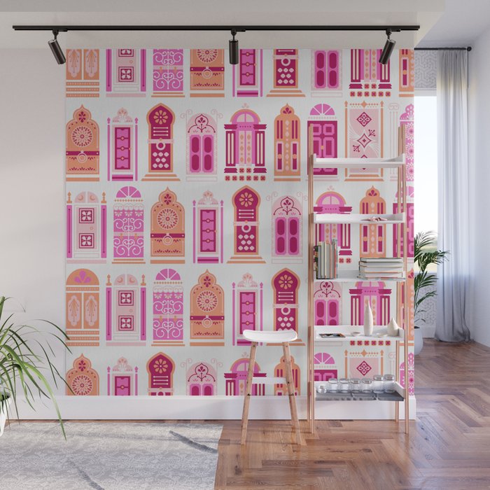Moroccan Doors - Peach Palette Wall Mural Gallery Image 1