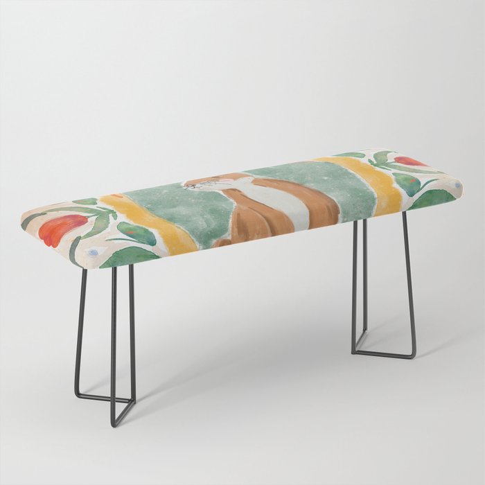 Enchanting Victorian Bunny Illustration Bench Gallery Image 1