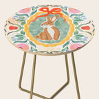 Enchanting Victorian Bunny Illustration Side Table Gallery Image 2