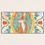 Enchanting Victorian Bunny Illustration Desk Mat Gallery Image 3
