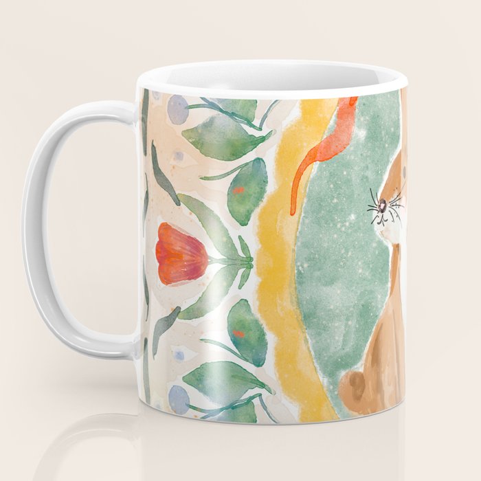 Enchanting Victorian Bunny Illustration Coffee Mug Gallery Image 3