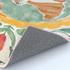 Enchanting Victorian Bunny Illustration Rug Gallery Image 4