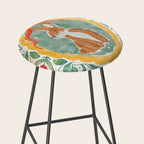 Enchanting Victorian Bunny Illustration Stool Gallery Image 2