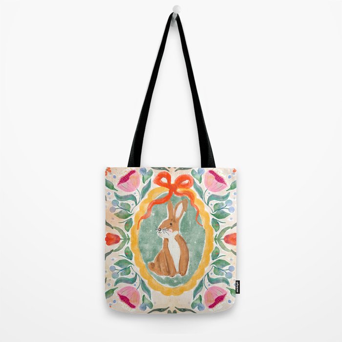 Enchanting Victorian Bunny Illustration Tote Bag Gallery Image 2