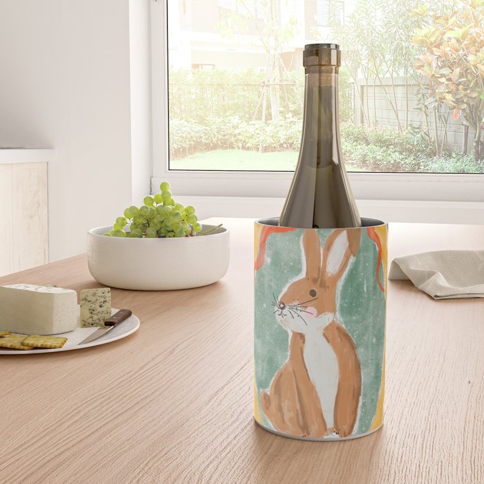 Enchanting Victorian Bunny Illustration Wine Chiller Gallery Image 4