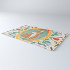 Enchanting Victorian Bunny Illustration Rug Gallery Image 3