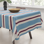 Classic Stripes - heritage blue berry Tablecloth Gallery Image 3
