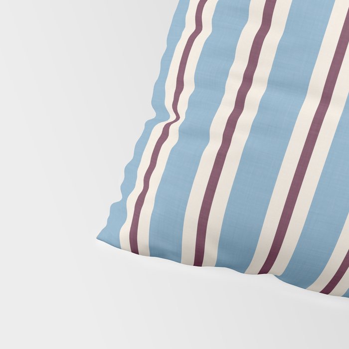 Classic Stripes - heritage blue berry Pillow Sham Gallery Image 4