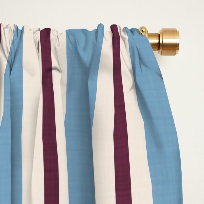 Classic Stripes - heritage blue berry Window Curtain Gallery Image 2