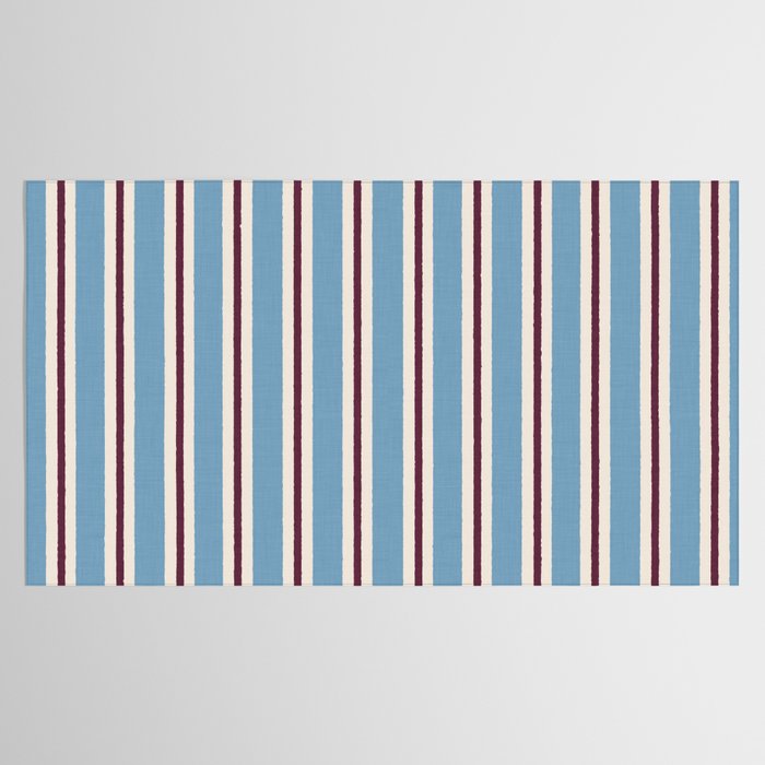Classic Stripes - heritage blue berry Tablecloth Gallery Image 2