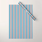 Classic Stripes - heritage blue berry Wrapping Paper Gallery Image 1