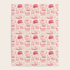 Mushroom Toile in Pink Poster Gallery Image 4