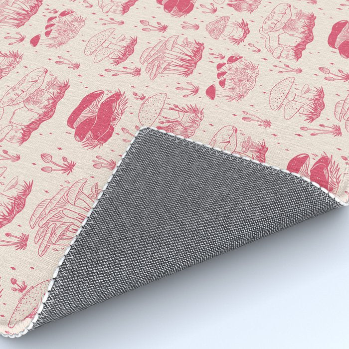 Mushroom Toile in Pink Rug Gallery Image 4