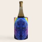 Galaxy Wolf Howling Rainbow Wine Chiller Gallery Image 1